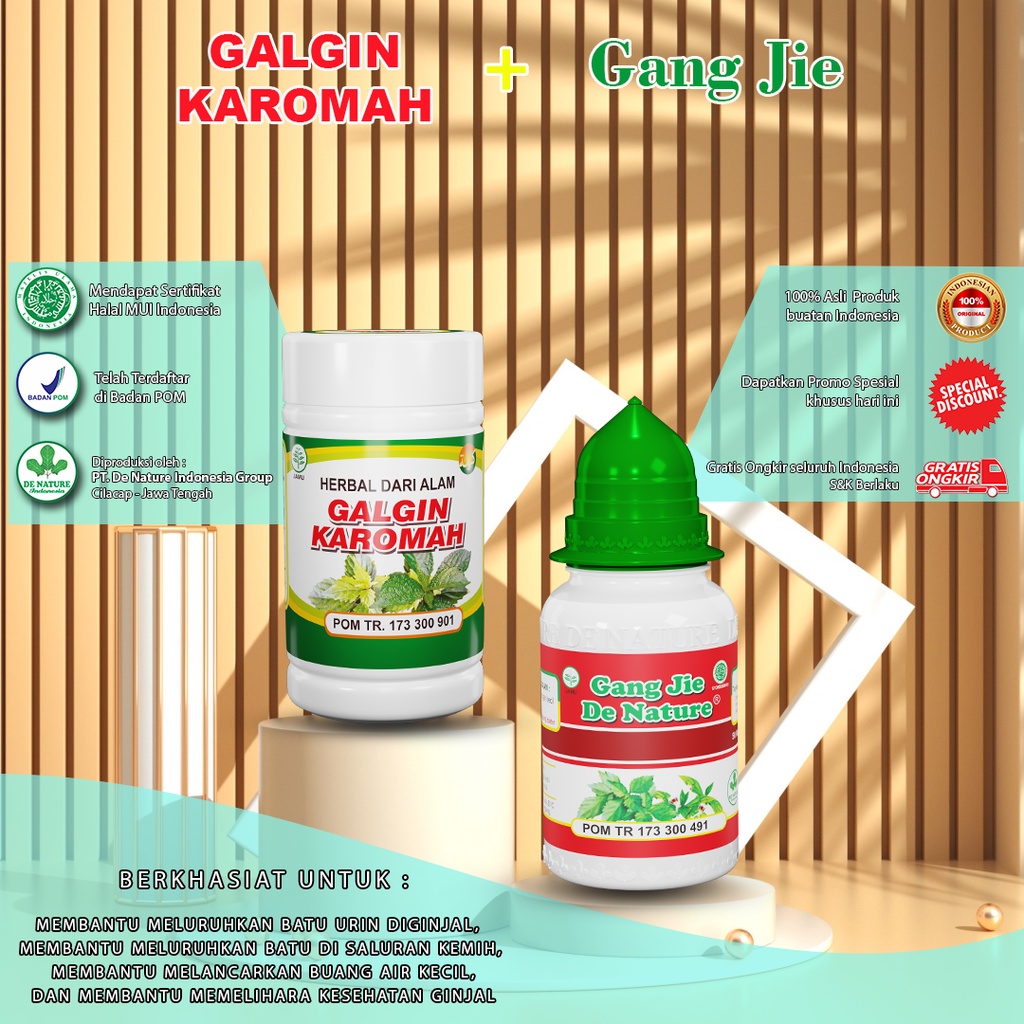 Denature Galgin Gang Jie Gang Ji Gangji, Galgin Karomah Gangjie De Nature Obat Kencing Batu Penghanc