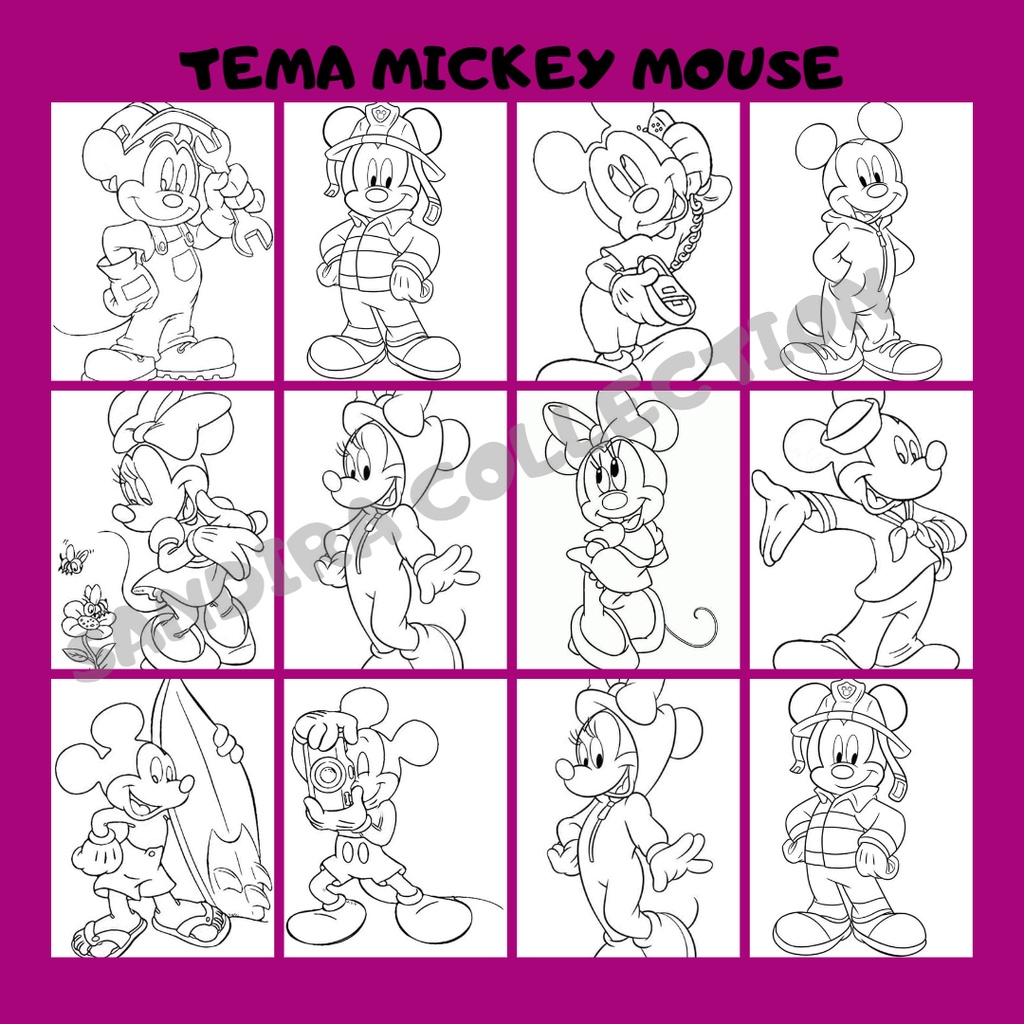 

SANDIRA - LEMBAR/GAMBAR MEWARNAI ANAK SERIES MICKEY MOUSE