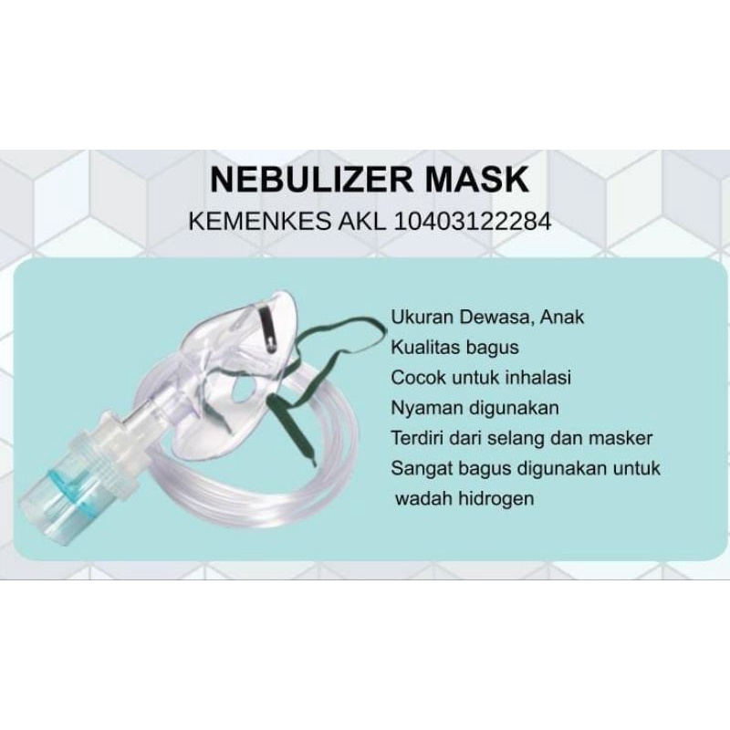 Masker Nebulizer Bayi, Anak , Dewasa &amp; XL Onehealth