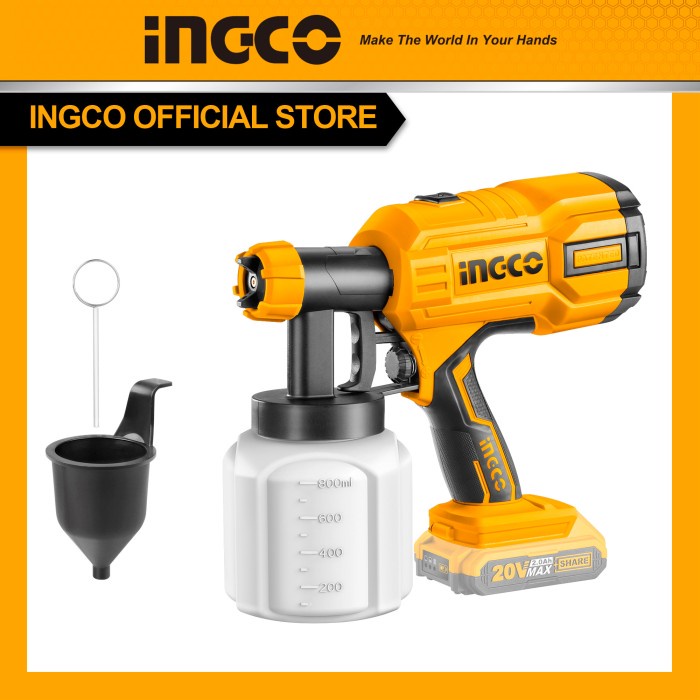 SPRAY GUN BATERAI CORDLESS 20V UNIT ONLY INGCO CSGLI2001