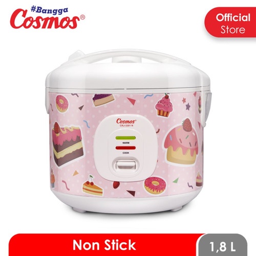 Rice cooker cosmos CRJ - 3301 - N dan 3301 Pink dan Biru ukuran 1.8LITER 3in1 5.0