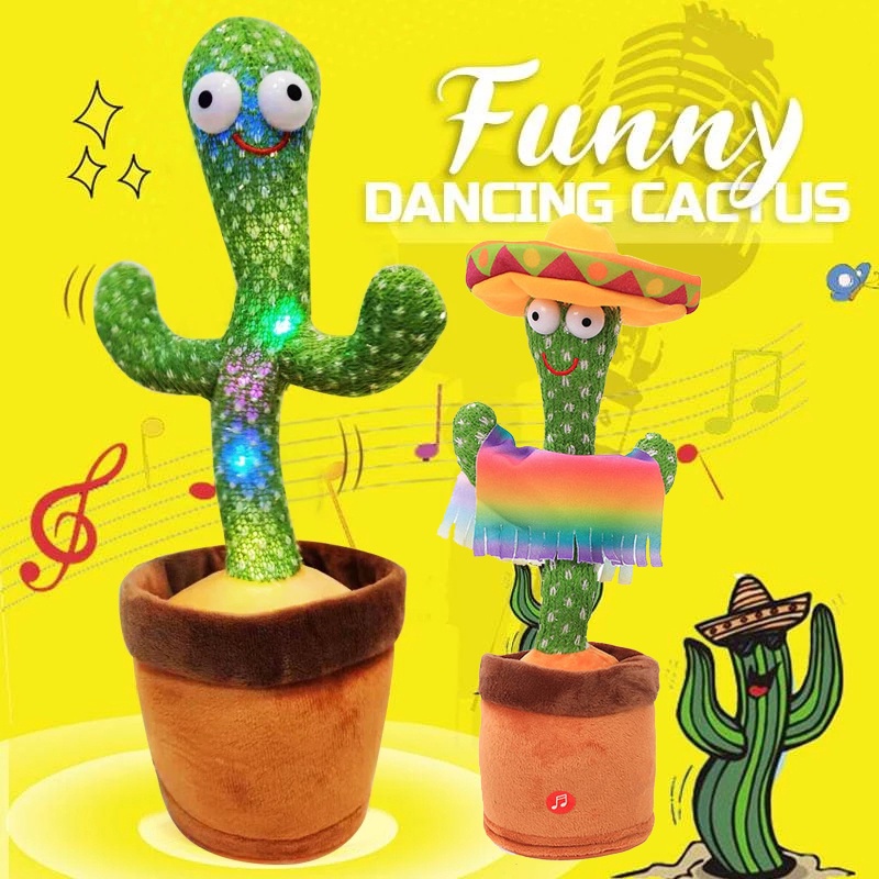 Mainan Anak Laki-Laki Anak Perempuan Dancing Cactus Toys Boneka Kaktus Joget Boneka Kaktus Goyang Mainan Kaktus Goyang Mainan Boneka Kaktus