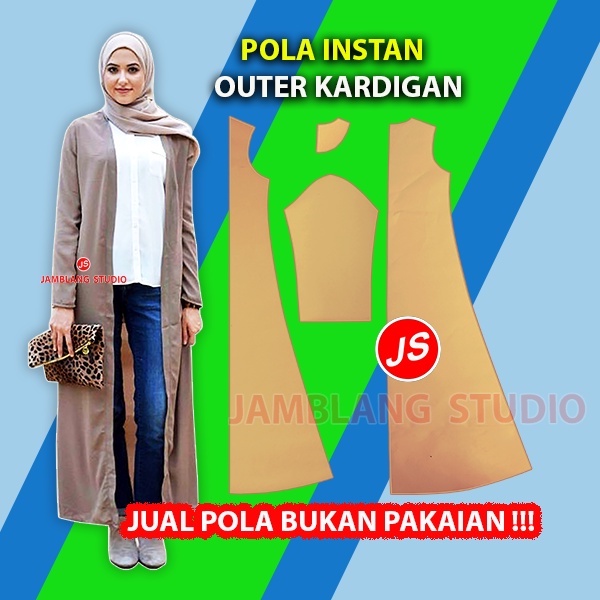 Pola Instan Outer Kardigan [ Pola Baju Jamblang Studio ]