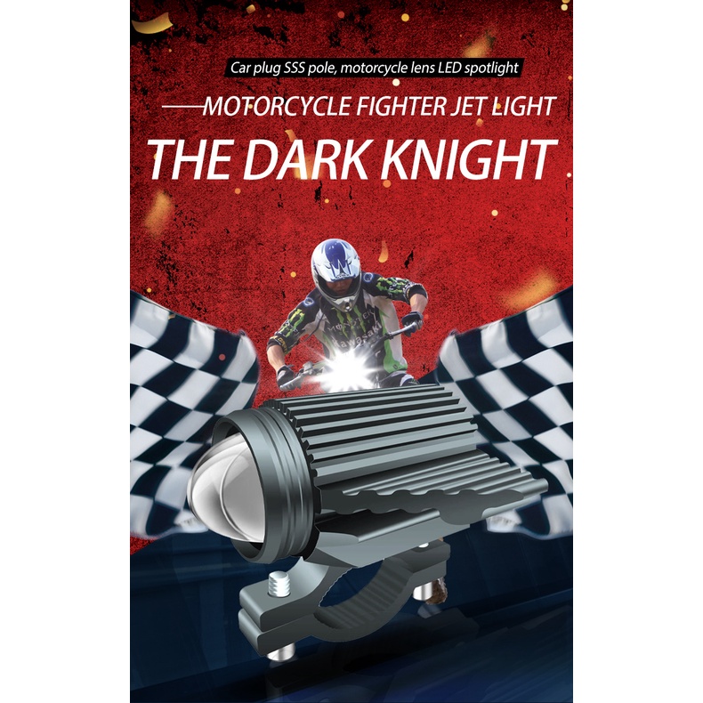 Lampu Strobo LED 4 Mode Warna Putih / Kuning Untuk Motor