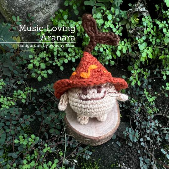 Aranara Amigurumi Charm | Music Loving Aranara Amigurumi crochet handmade fanmerch Genshin Impact