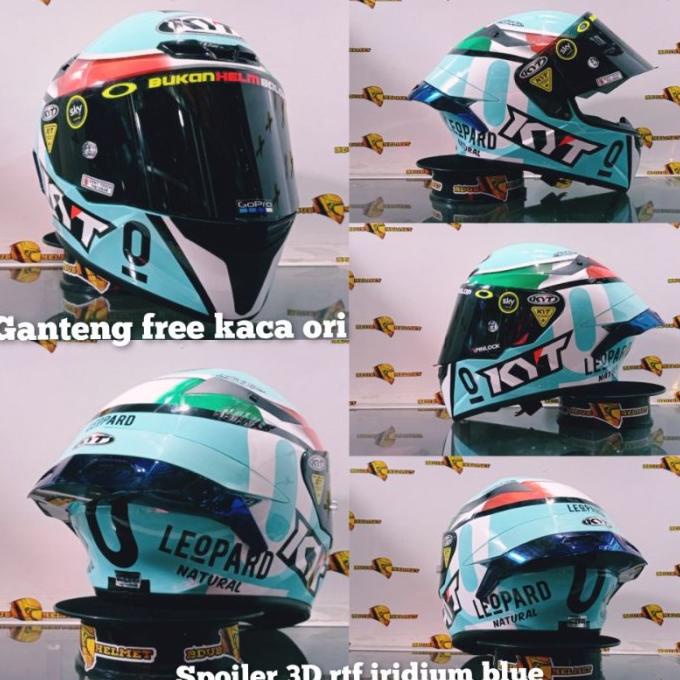 Kyt Helm Tt Course Dalla Porta Replika+Visor Iridium+Spoiler