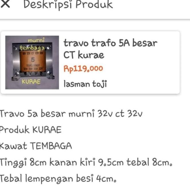 travo trafo 5A besar CT kurae
