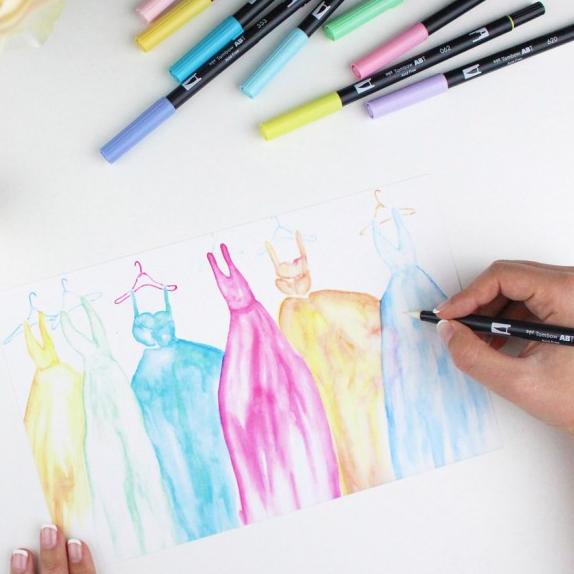 

Tombow Dual Brush Pen ABT, Pastel Palette, set 10 colors