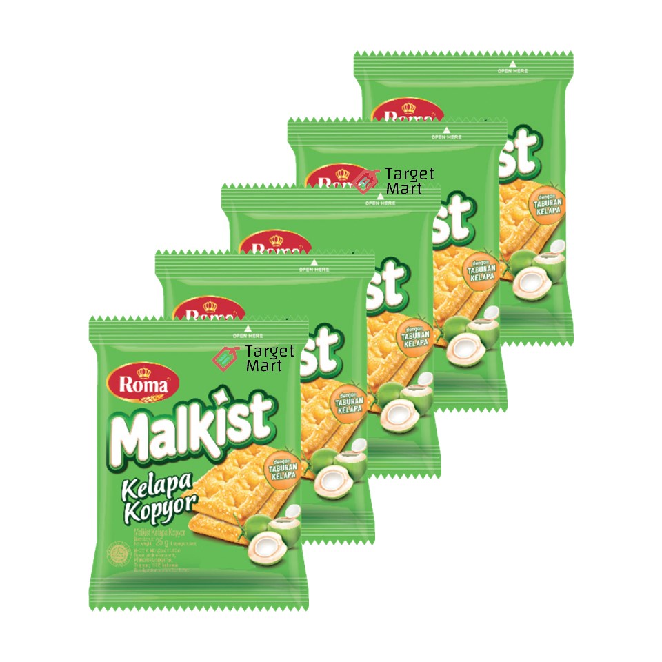 

5PCS Roma Malkist Sachet Rasa Kelapa Kopyor