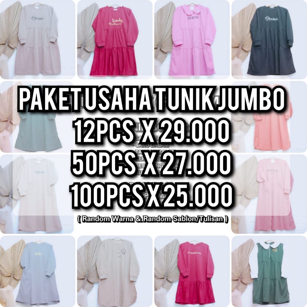 Paket Usaha Tunik Jumbo Wanita