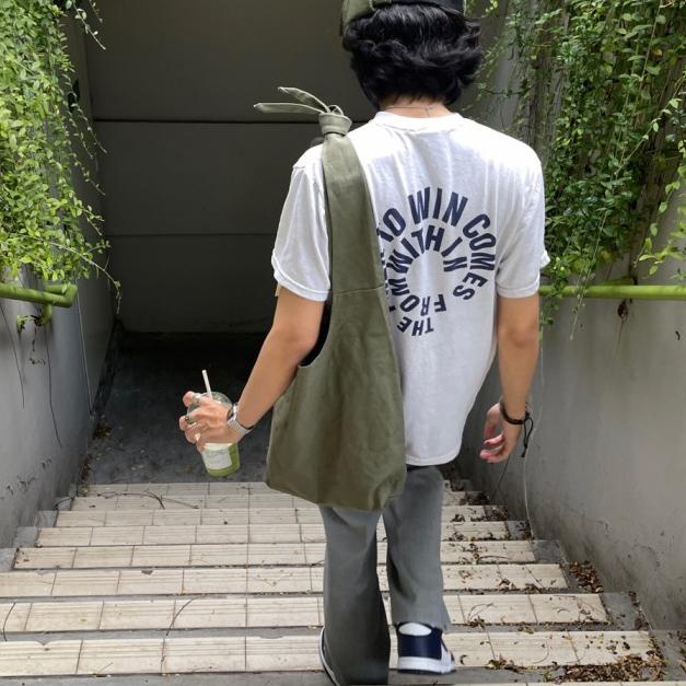 Tsuno Bag / Tas Kanvas - Canvas Sling Bag / Shoulder Bag - Carhatt Brown, Small