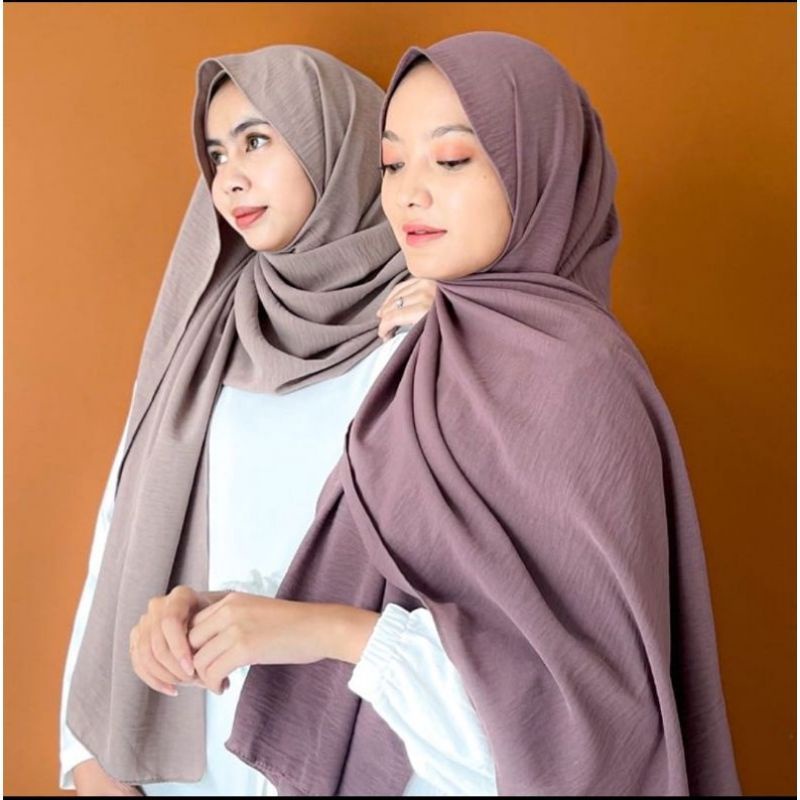 [Fashion Muslim] PASHMINA CRINKLE airflow premium | hijab jumbo kekinian terlaris