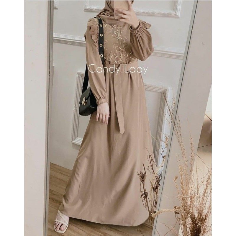 GAMIS NALENA SWAN BROKAT TILE DAILY - BRUKAT BUSUI DRESS REMAJA WANITA MUSLIM BRUKLAT TERBARU KONDANGAN