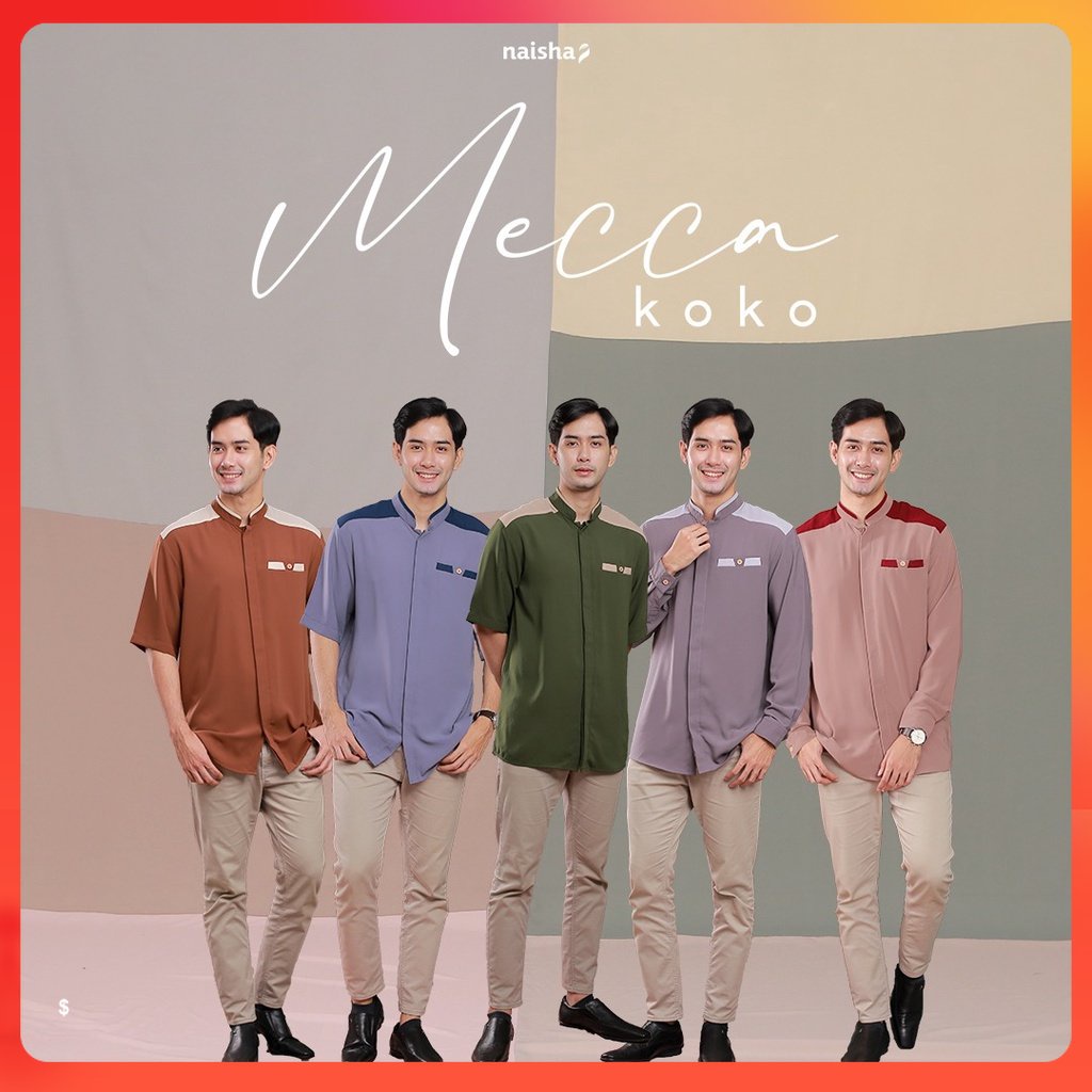 Naisha Official / Mecca Koko Dewasa / Mecca Family Set / Baju Koko Dewasa / Baju Couple Naisha / Sar