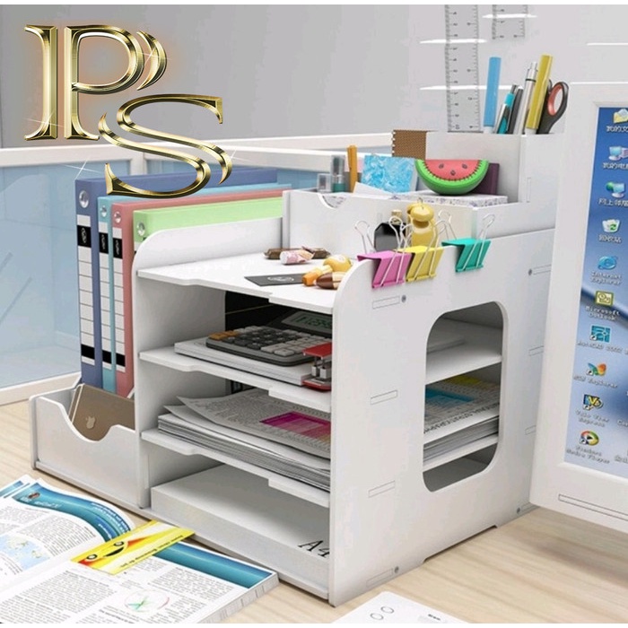 

Box File Rak Buku Kantor Vintage Storage Box File Tempat Tissue Atk Organizer