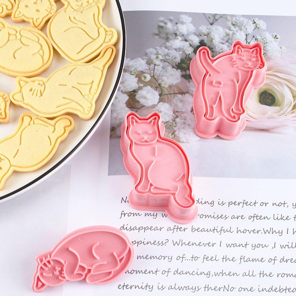 Preva 6pcs/set Cetakan Biskuit DIY Pastry Decorating Plunger Baking Mold