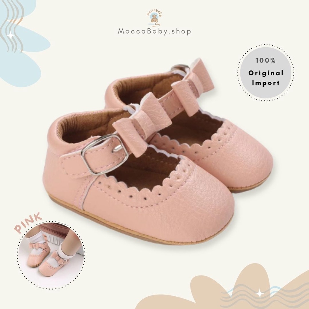 MBSS - PREWALKER Sepatu Anak Bayi Baby Shoes Sandal Casual Anti Slip Bahan Import / RIHANNA RIBBON NEW