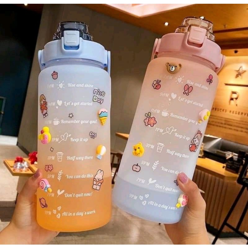 BLESSHOP Botol Pelangi Viral Botol Minum Besar Botol Minum Yakult