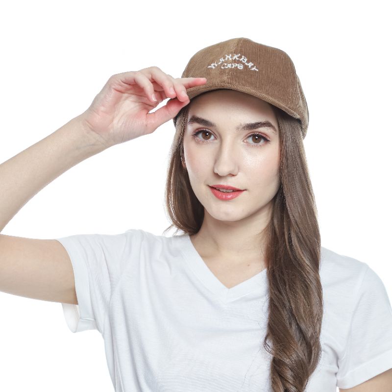 Topi Visors Pendek Corduroy Pria/Wanita - Short Cap Visors