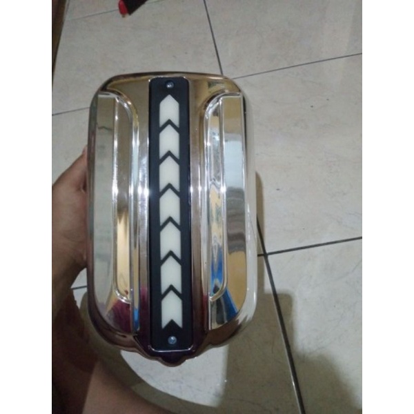 tutup cover spion variasi spion Hino Dutro Dyna saurus LED 12v chrome sepasang