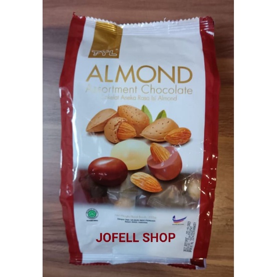 

COKELAT ANEKA RASA isi ALMOND | ALMOND ASSORTMENT CHOCOLATE TYL 250 gram.