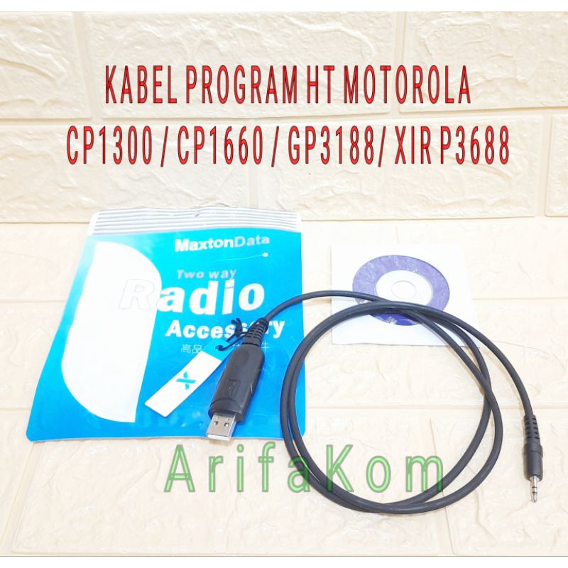 KABEL PROGRAM HT MOTOROLA CP1300 CP1660 MAXTON MURAH / KABEL DATA PROGRAM HT CP 1300 CP 1660 MERK MA