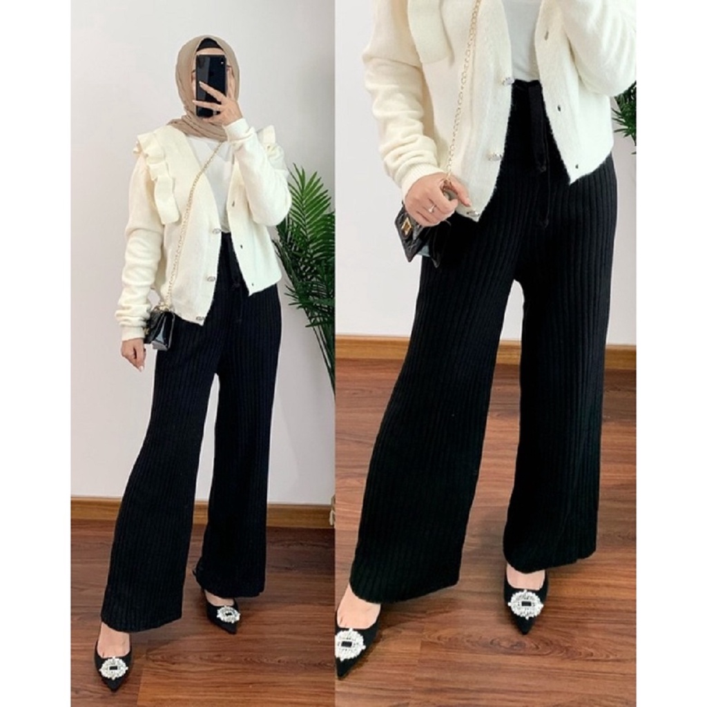 CELANA KULOT RAJUT WANITA PANJANG/CELANA RAJUT TERMURAH/KULOT RAJUT WANITA