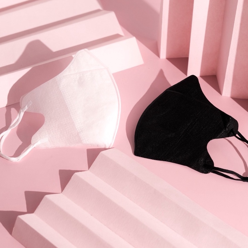 Masker Duckbill 3SS Embos 4 Lapis Free Pouch Warna Warni isi 50 Pcs