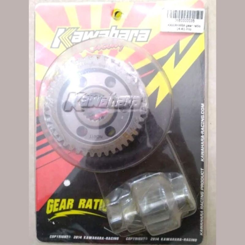 Gear Rasio Original Kawahara Racing Ukuran 14-41 Mio Sporty / Soul / Fino / Nouvo PNP Tinggal Pasang