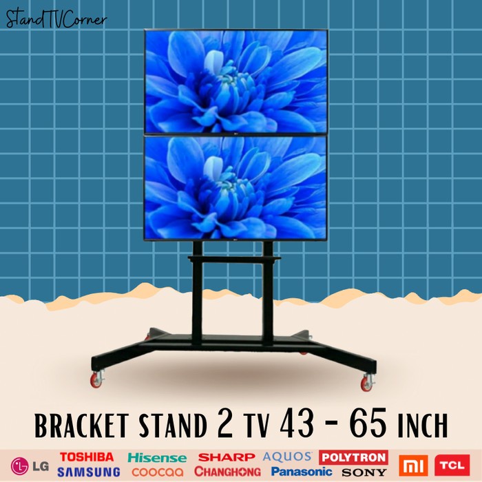 Standing Tv bracket Stand TV 50 55 43 42 60 32 Inch Atas bawah