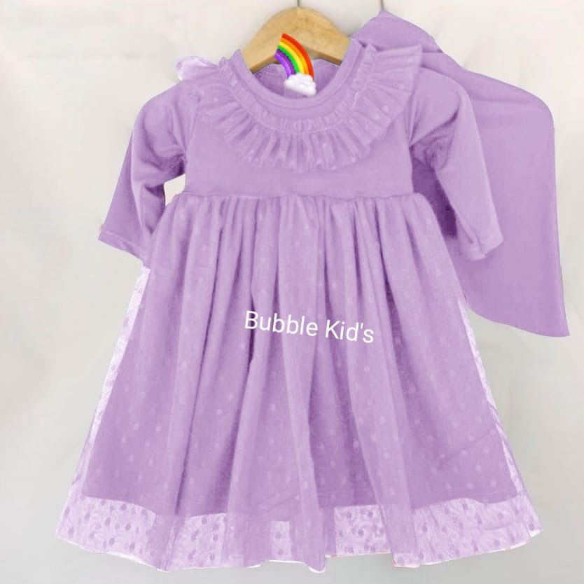 Maula kids wear Gamis Hijab Bayi Renda Tutu Tile Dotti (0 - 4 tahun) Pakaian Muslim Anak Balita Perempuan Katun Polos Pesta abu