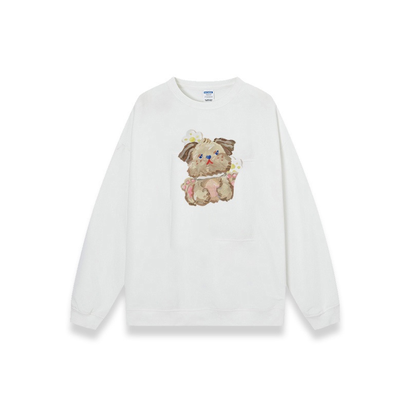 2 warna korean style atasan baju wanita kekinian Sweater Oversize Animal Doll Baju Wanita/Switer Wanita