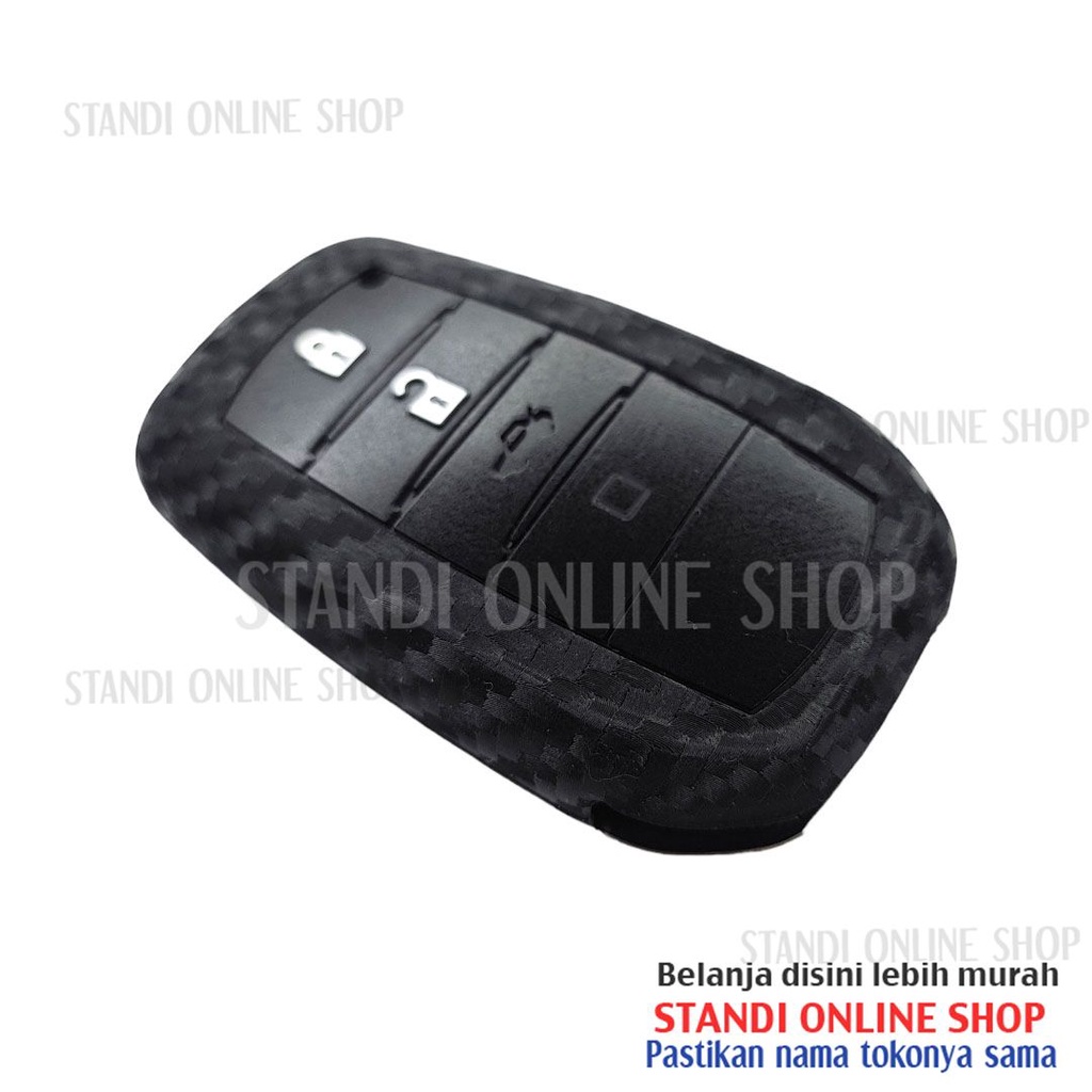 Sarung Kunci Silikon Remote Carbon Smartkey Toyota Innova Reborn Venturer Camry Land Cruiser Prado