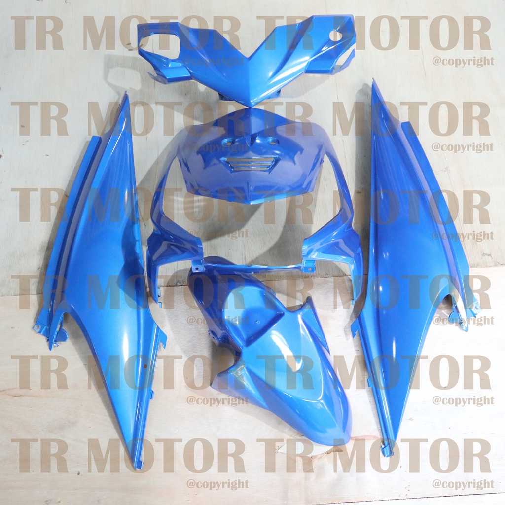 Cover Body Beat Karbu Lama 2009 Biru Full Set Halus Cover Body Full Halus Bodi Motor