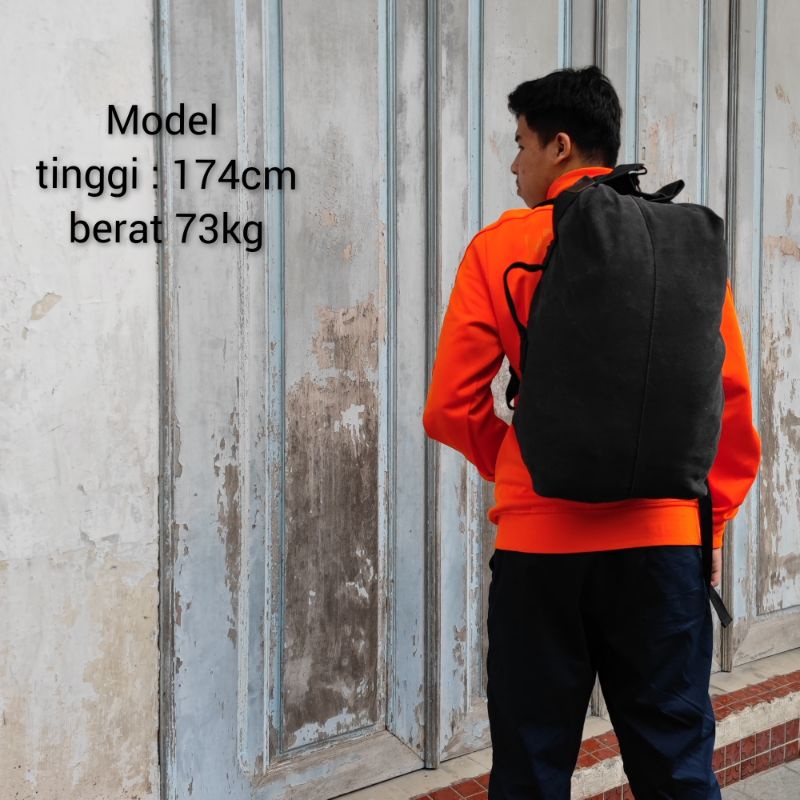 RK001 Tas Punggung Outdoor Large Capacity Men Camping Backpack Canvas