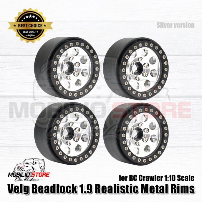 Velg RC Metal Beadlock 1.9" Wheel Hub Rims for 1/10 RC Crawler