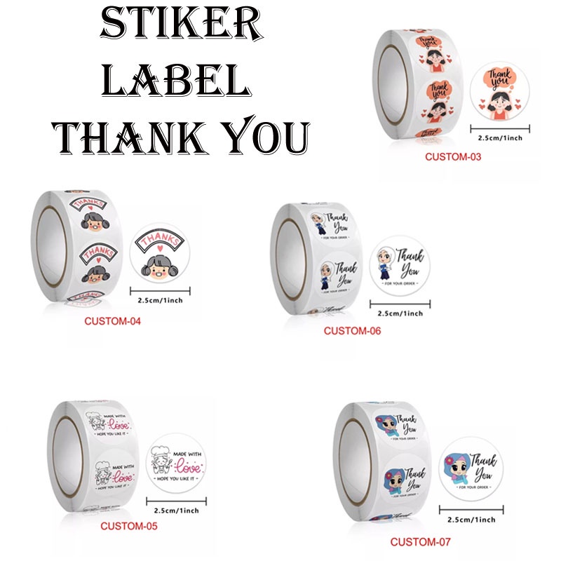 

Stiker Label Makanan Thank You 2.5Cm - Limited Edition Sticker 1 Roll Isi 500 Pcs