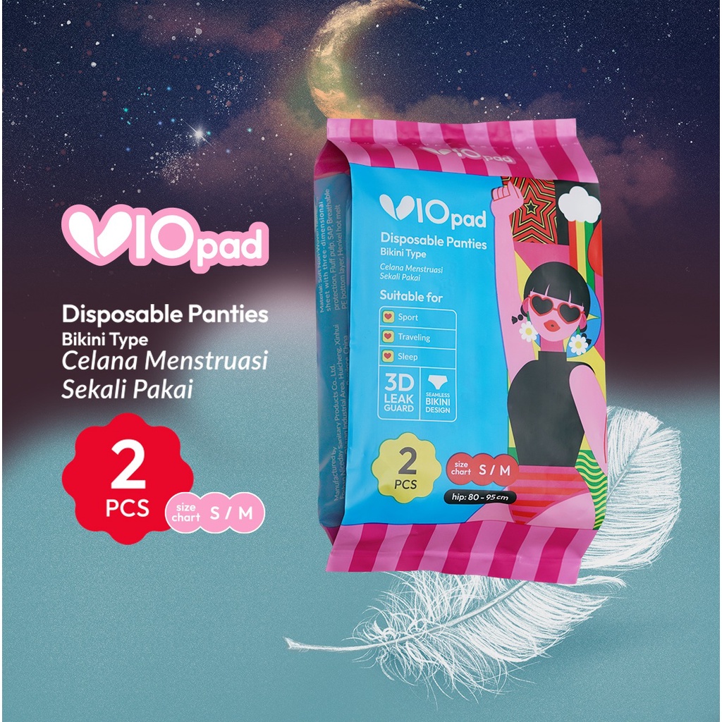 Jual VIOPAD Biki   ni Type Pembalut Celana Menstruasi Size S/M | 80-95 cm