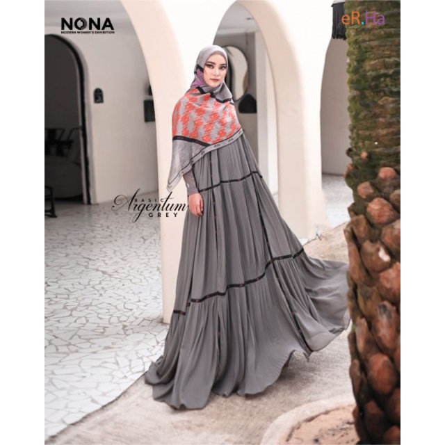 [ER.HA SYARI] GAMIS SYARI TERBARU / DRESS SET PRINTING " ARGENTUM SET " BY ERHA SYARI