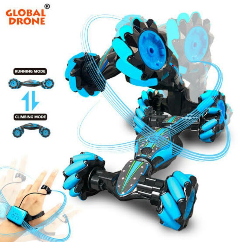 mainan mobil remote control rc twins climbing 2 mode remote / rc twins climbing remote sensor tangan dan remote stik consule / rc adventure 4wd body metal