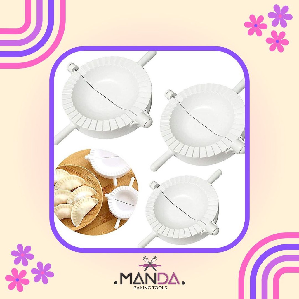 Cetakan pastel bulat bundar 1 set isi 3 dumpling mould