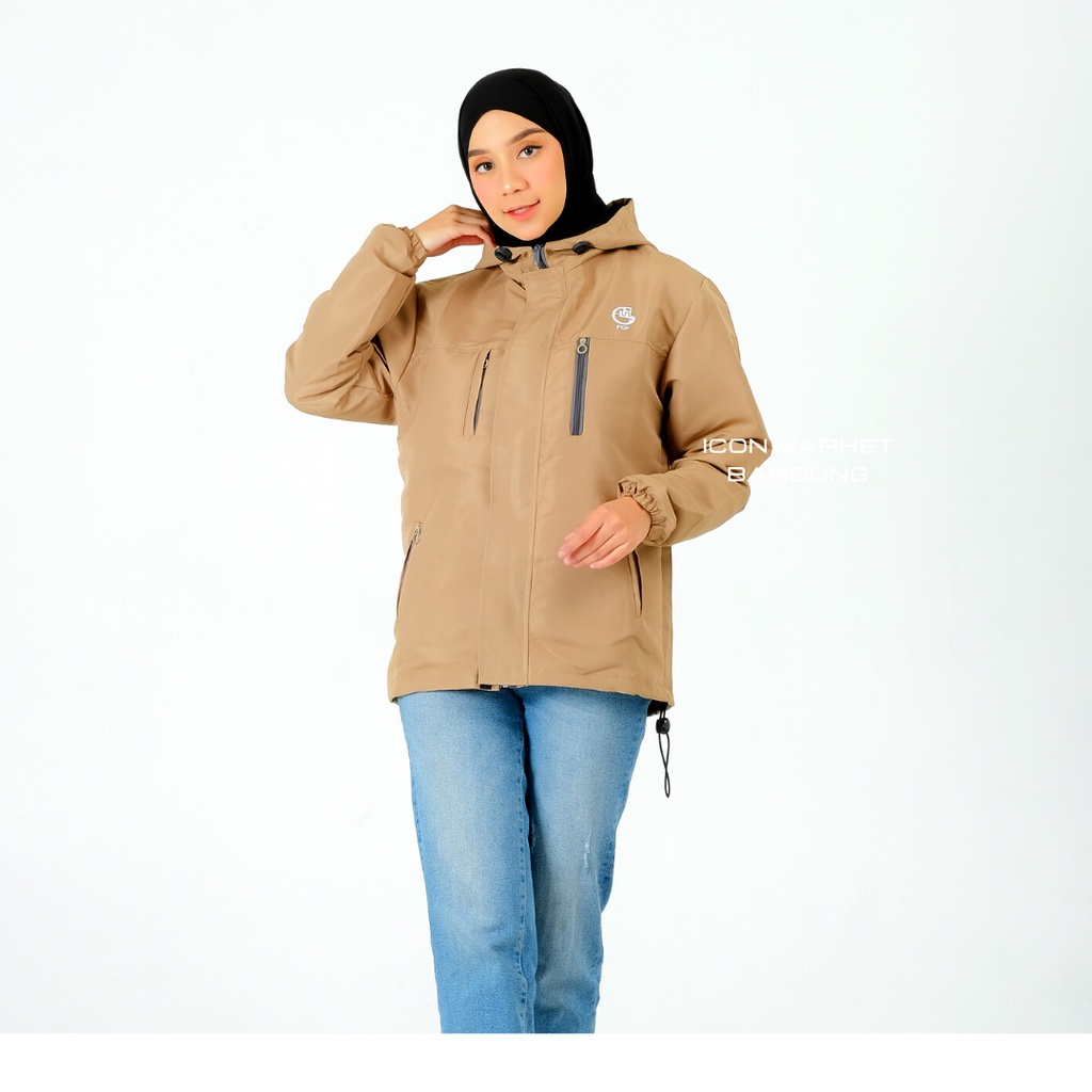 Jaket Parasut Wanita Waterproof Model Elbrus Big size M L XL XXL Original FCF / Jaket OUTDOOR WANITA KEKINIAN