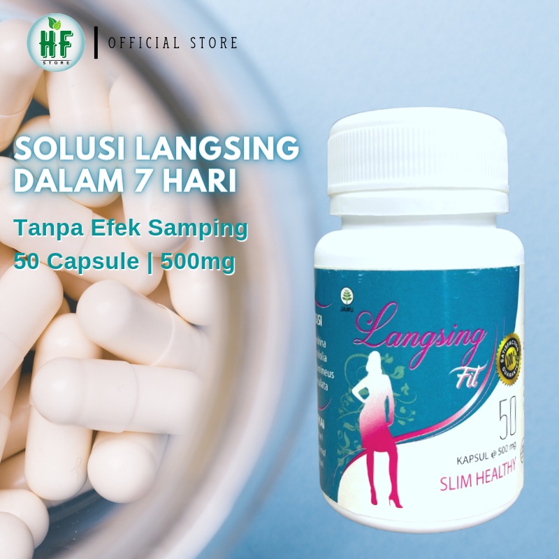 Langsing Fit 500 mg Diet/Detok Penurun Berat badan /Obat diet ampuh/ slimming healthy