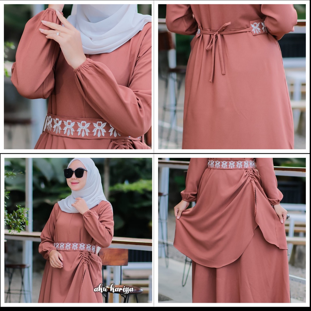 DRESS BRUKAT ADILLA NIVA AMARANI AKU KARISSA SET ROMPI VEST KEKINIAN KELUARAN TERBARU DRESS WANITA STARLA
