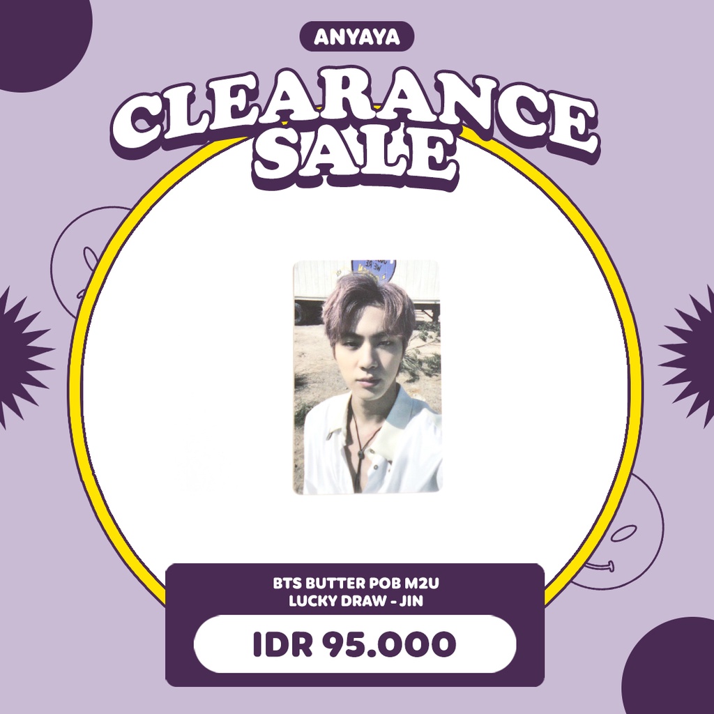 [READY STOCK] BTS BUTTER LD LUCKY DRAW PHOTOCARD PC SEOKJIN JIN M2U