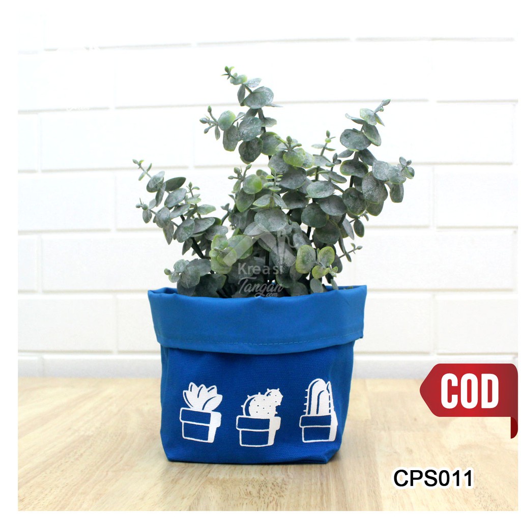 COVER POT / STORAGE MULTIFUNGSI POLOS SABLON CACTUS CPS011