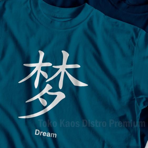 Baju Kaos Tulisan Jepang Pria Jumbo Big Size ODCS3DG 2310 DREAM - Army, XL