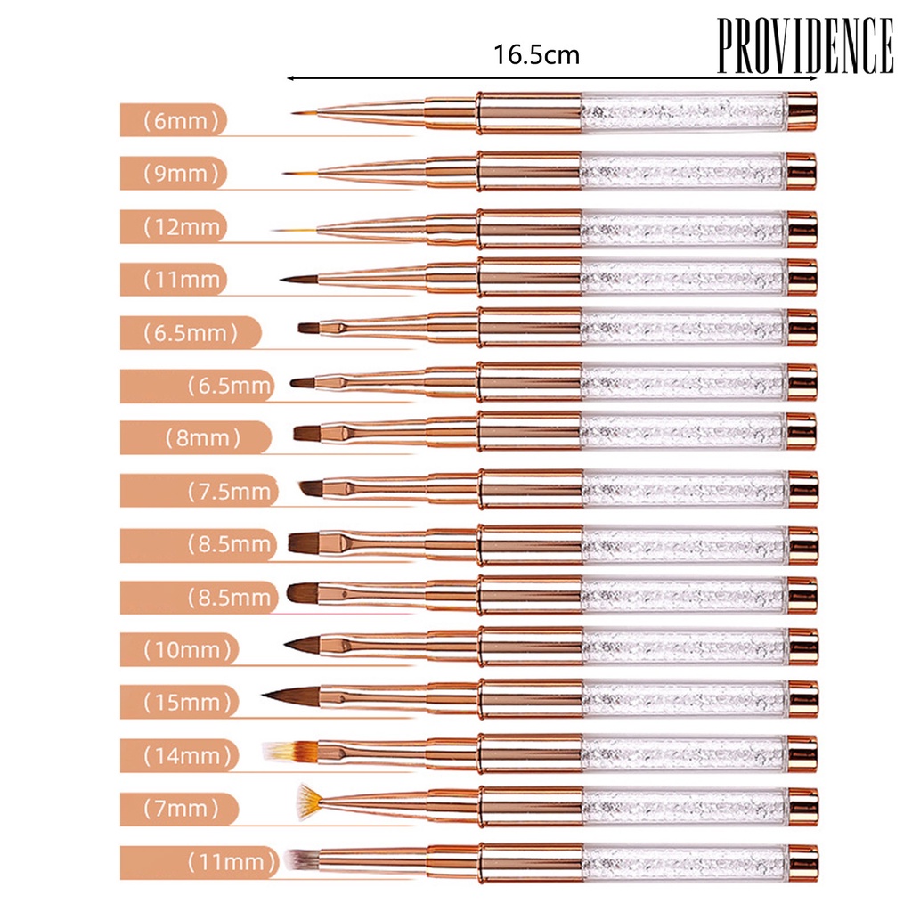Providence Pen Polymerization Flexible Bulu Lembut Untuk Gambar Nail Art / Manicure