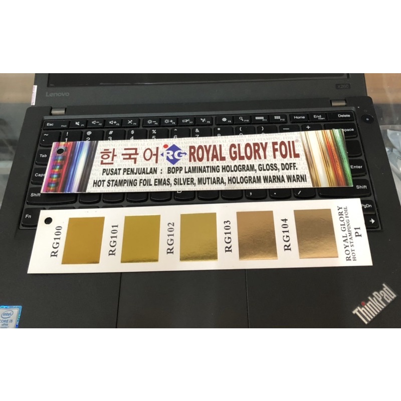 Kertas Foil Hot Stamping Foil Poly Emboss Foil Hotprint Foil Embos Undangan ROYAL GLORY