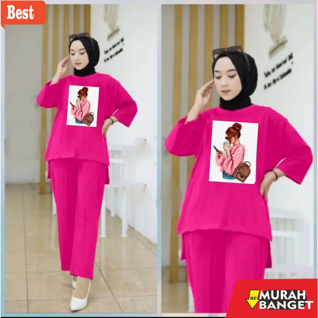 baju setelan wanita kekinian 2022 ONE SET WANITA KEKINIAN SETELAN BAJU DEWASA VIRAL BAJU SANTAI